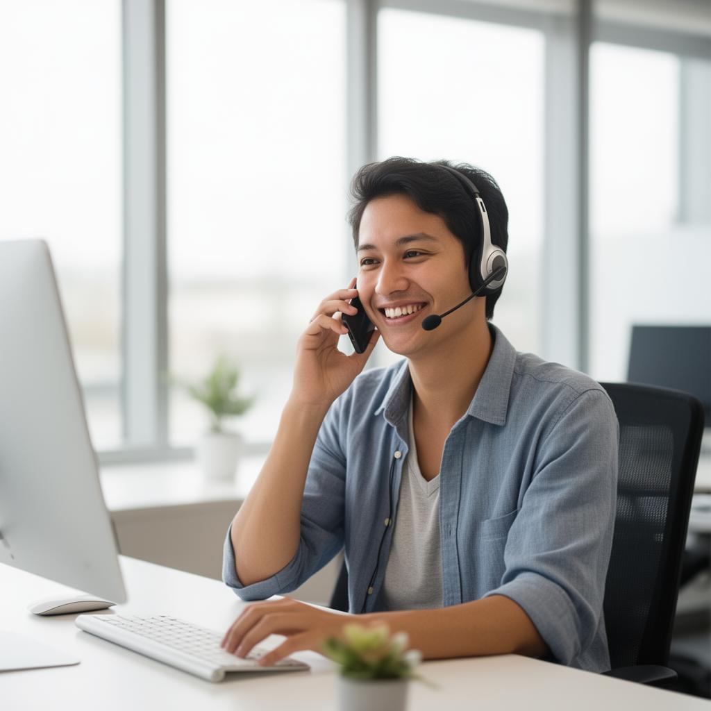 A licensed Brushstroke Benefits advisor speaking with a customer