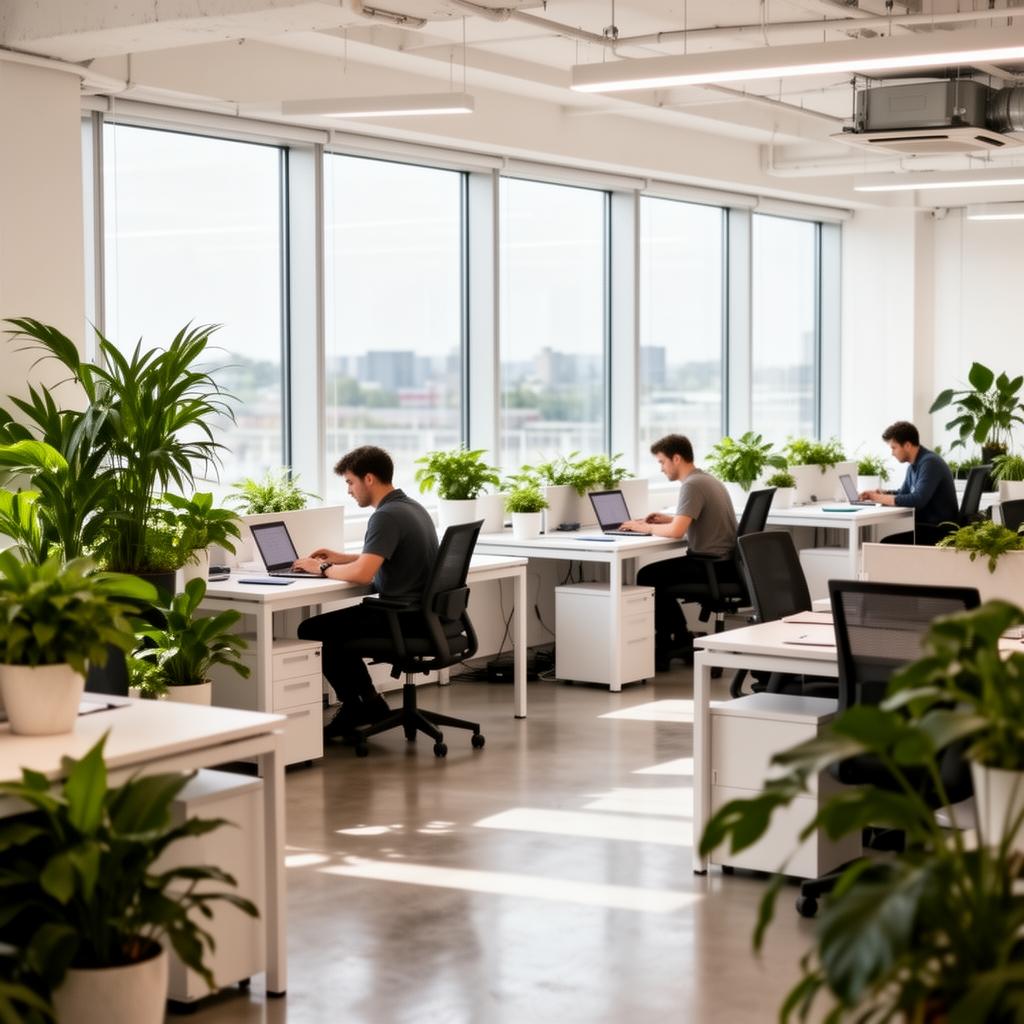 The Brushstroke Benefits advisor team in a bright modern office